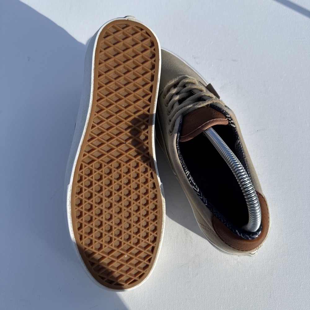 Vans Era 59 Mens 7.5 / Womens‎ 9 Tan C&L Low Top Frost Chevron Classics Leather - Picture 3 of 9